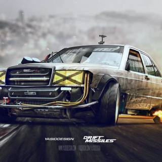 Mercedes drift wallpaper
