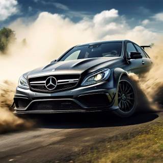 Mercedes drift wallpaper