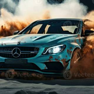 Mercedes drift wallpaper