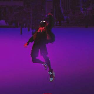 Miles Morales purple wallpaper