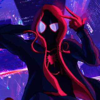 Miles Morales purple wallpaper