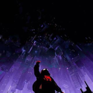 Miles Morales purple wallpaper