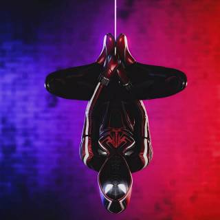Miles Morales purple wallpaper