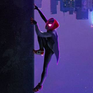 Miles Morales purple wallpaper