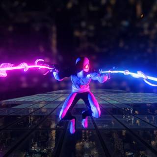 Miles Morales purple wallpaper