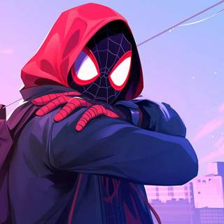 Miles Morales purple wallpaper