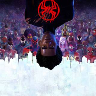 Miles Morales purple wallpaper