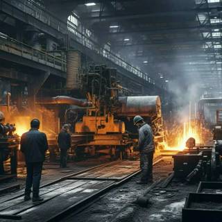 Steel factory wallpaper