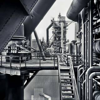 Steel factory wallpaper