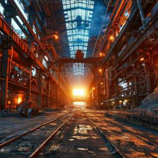 Steel factory wallpaper