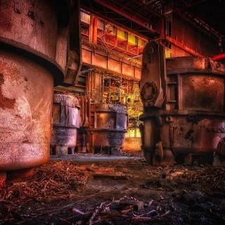 Steel factory wallpaper