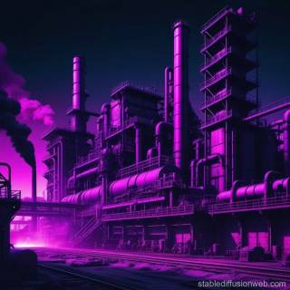 Steel factory wallpaper