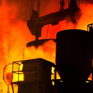 Steel factory wallpaper