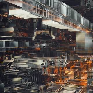 Steel factory wallpaper