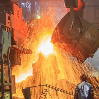 Steel factory wallpaper