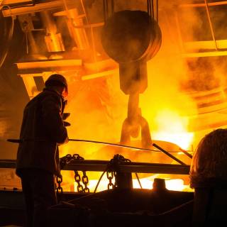 Steel factory wallpaper