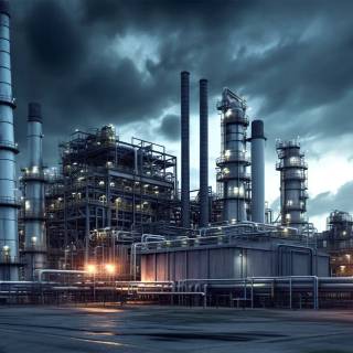 Steel factory wallpaper