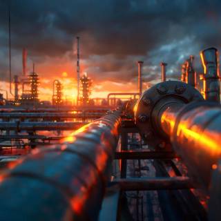 Steel factory wallpaper