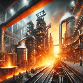 Steel factory wallpaper
