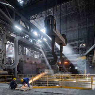 Steel factory wallpaper