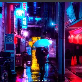 Lofi neon wallpaper