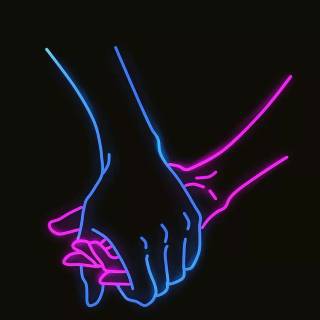 Hand holding phone wallpaper