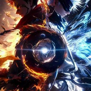 Gojo vs Sukuna phone wallpaper