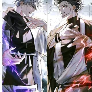 Gojo vs Sukuna phone wallpaper