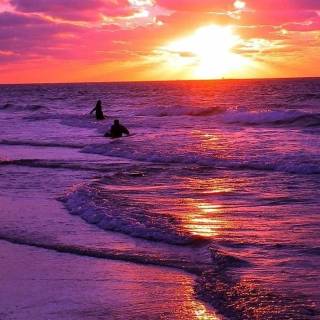 iPhone beach sunset wallpaper