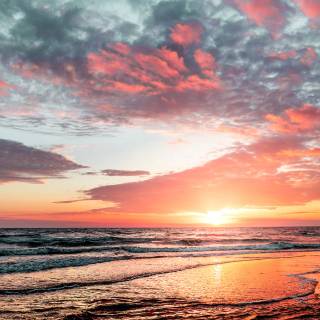 iPhone beach sunset wallpaper