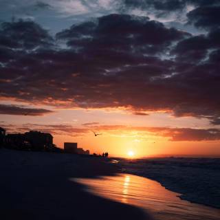 iPhone beach sunset wallpaper