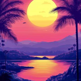 iPhone beach sunset wallpaper