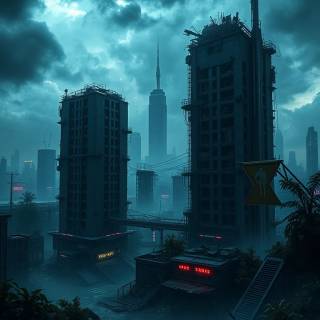 Dystopian phone wallpaper