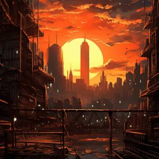 Dystopian phone wallpaper