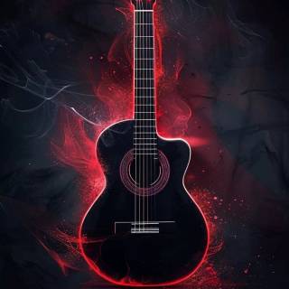 Acoustic guitar phone wallpaper
