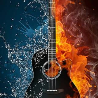 Acoustic guitar phone wallpaper