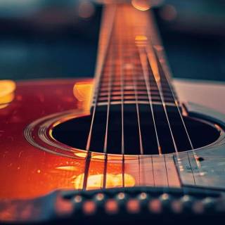 Acoustic guitar phone wallpaper