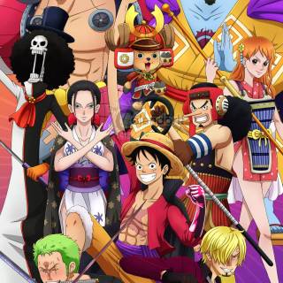 Luffy crew phone wallpaper