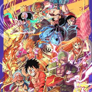 Luffy crew phone wallpaper
