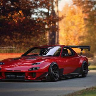 Mazda Rx-7 iPhone wallpaper