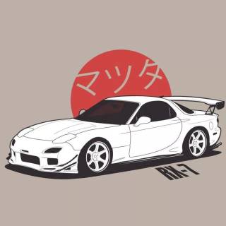 Mazda Rx-7 iPhone wallpaper