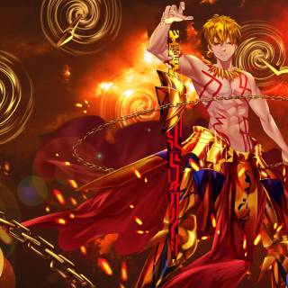 Anime 4k orange wallpaper