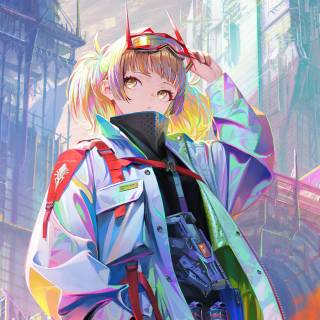 Anime girl white 4k wallpaper