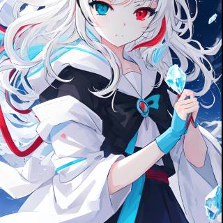 Anime girl white 4k wallpaper