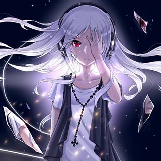 Anime girl white 4k wallpaper