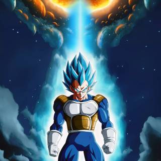 Vegeta 4k blue wallpaper