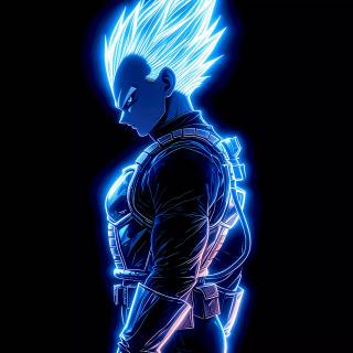 Vegeta 4k blue wallpaper