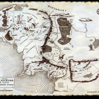 Middle Earth map 4k wallpaper