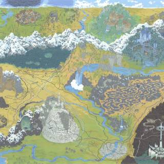 Middle Earth map 4k wallpaper