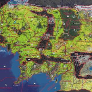 Middle Earth map 4k wallpaper